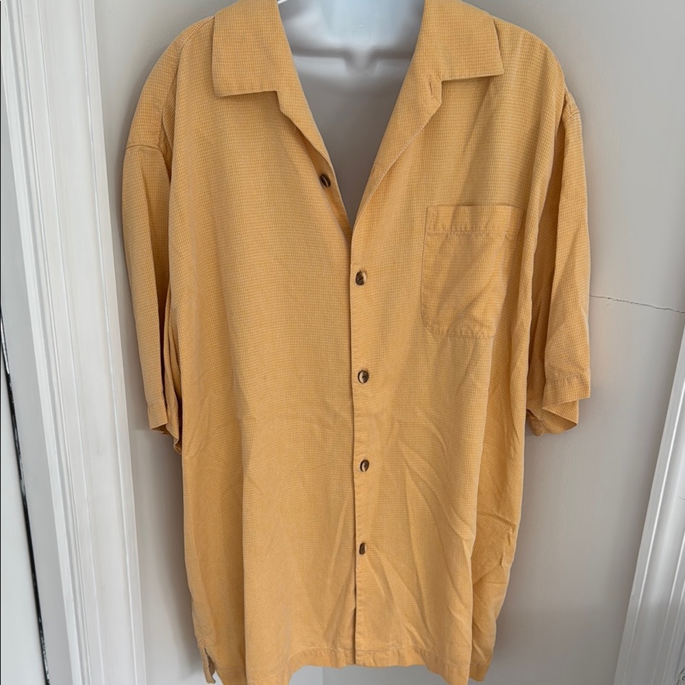 Tommy Bahama Mustard Button-Up Shirt Size XL